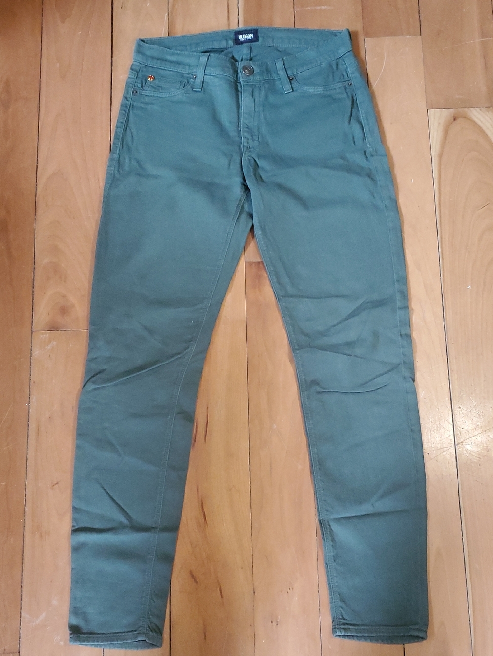 Hudson Made In USA Forest Green Straight Jeans